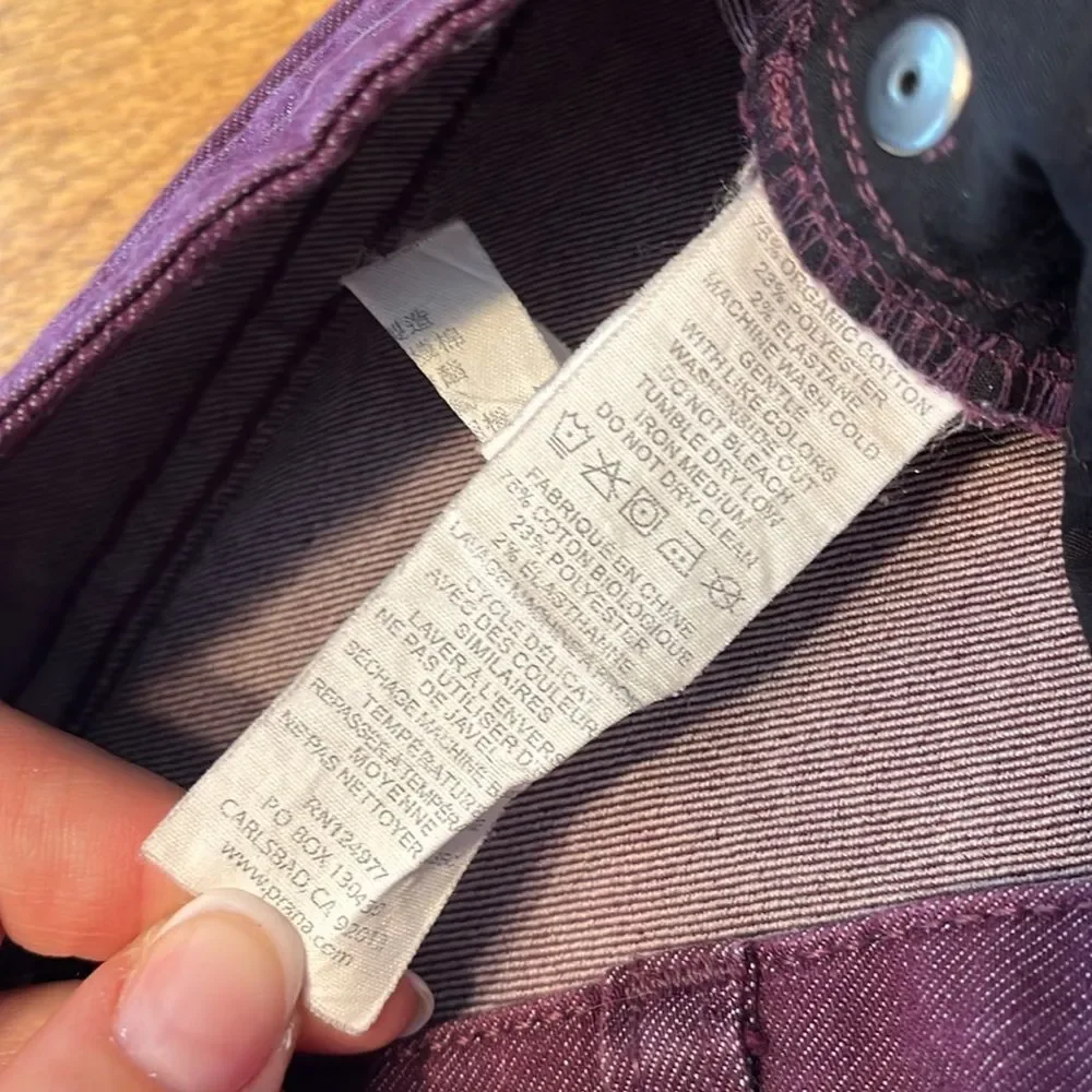Prana Purple and Black Straight Leg Jeans